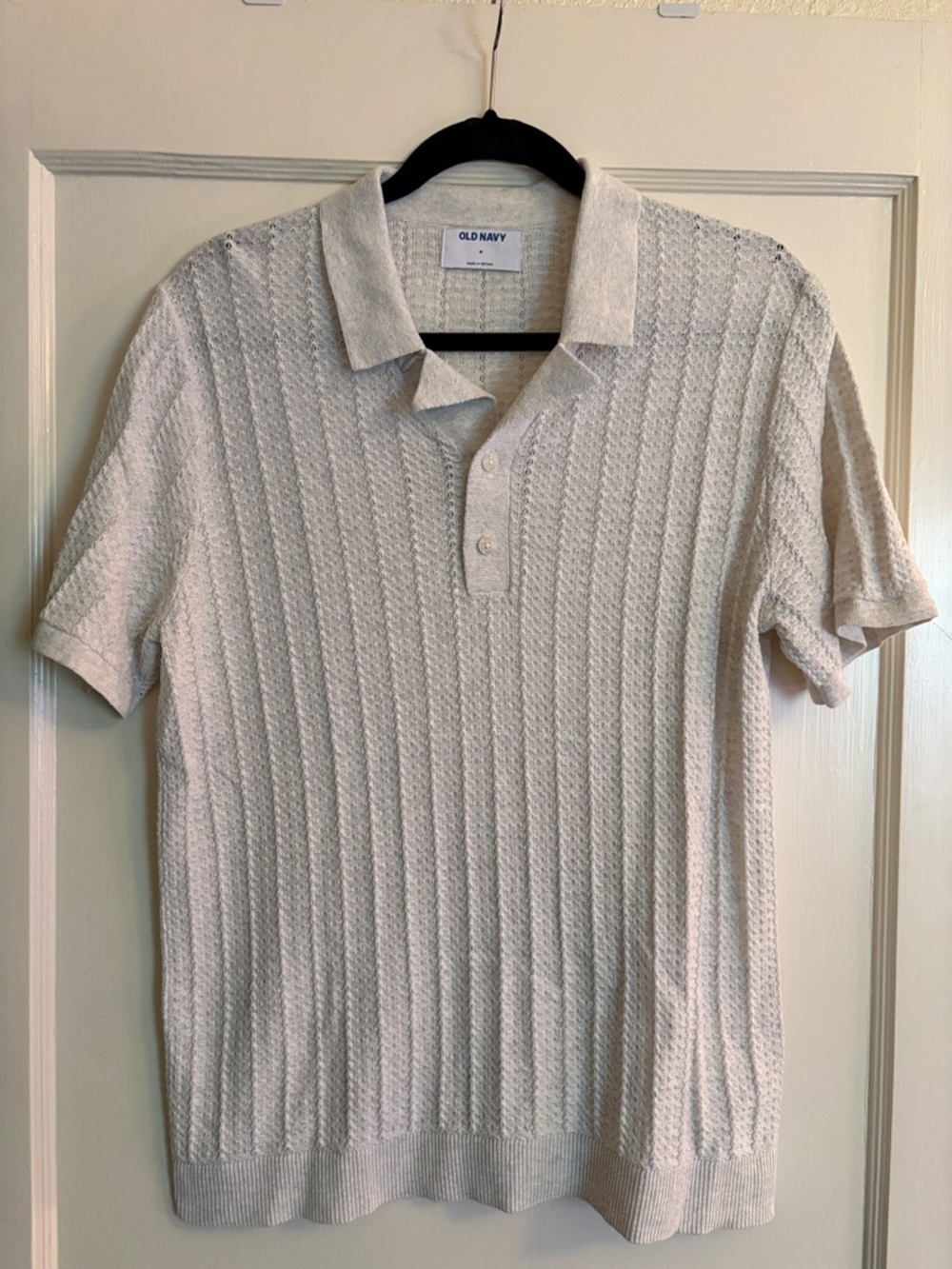 Old Navy Men’s Light Gray Knit Polo NWOT